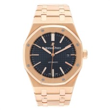 Audemars Piguet Royal Oak Black Dial Rose Gold Swiss Automatic Watch