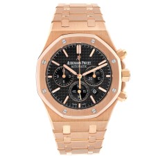 Audemars Piguet Royal Oak Chronograph Rose Gold Black Dial Watch | COD