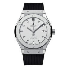 Hublot Vendom Classic Steel White Dial Rubber Strap Swiss Automatic Watch