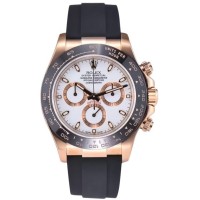 Rolex Daytona Rose Gold White Dial Oysterflex Strap Men's Watch Rolex Daytona Rose Gold White Dial Oysterflex Strap Men's Watch