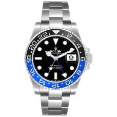 Rolex GMT Master II Steel Batman Black Blue Bezel Men's Watch