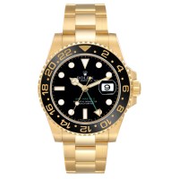 Rolex GMT Master II Yellow Gold Black Dial Swiss Automatic Watch