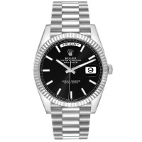 Rolex Day-Date Platinum Black Dial Swiss Automatic Watch