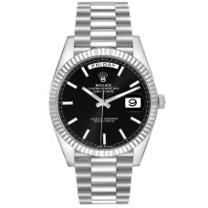 Rolex Day-Date Platinum Black Dial Swiss Automatic Watch