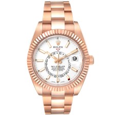 Rolex Sky-Dweller Rose Gold White Dial Swiss Automatic Watch
