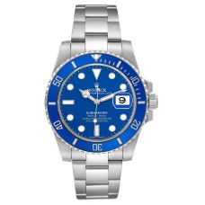 Rolex Submariner Blue Dial Steel Bracelet Men's Watch