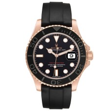 Rolex Yachtmaster Rose Gold Oysterflex Strap Swiss Automatic Watch