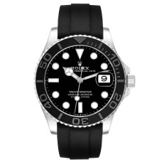 Rolex Yachtmaster White Gold Oysterflex Strap Swiss Automatic Watch